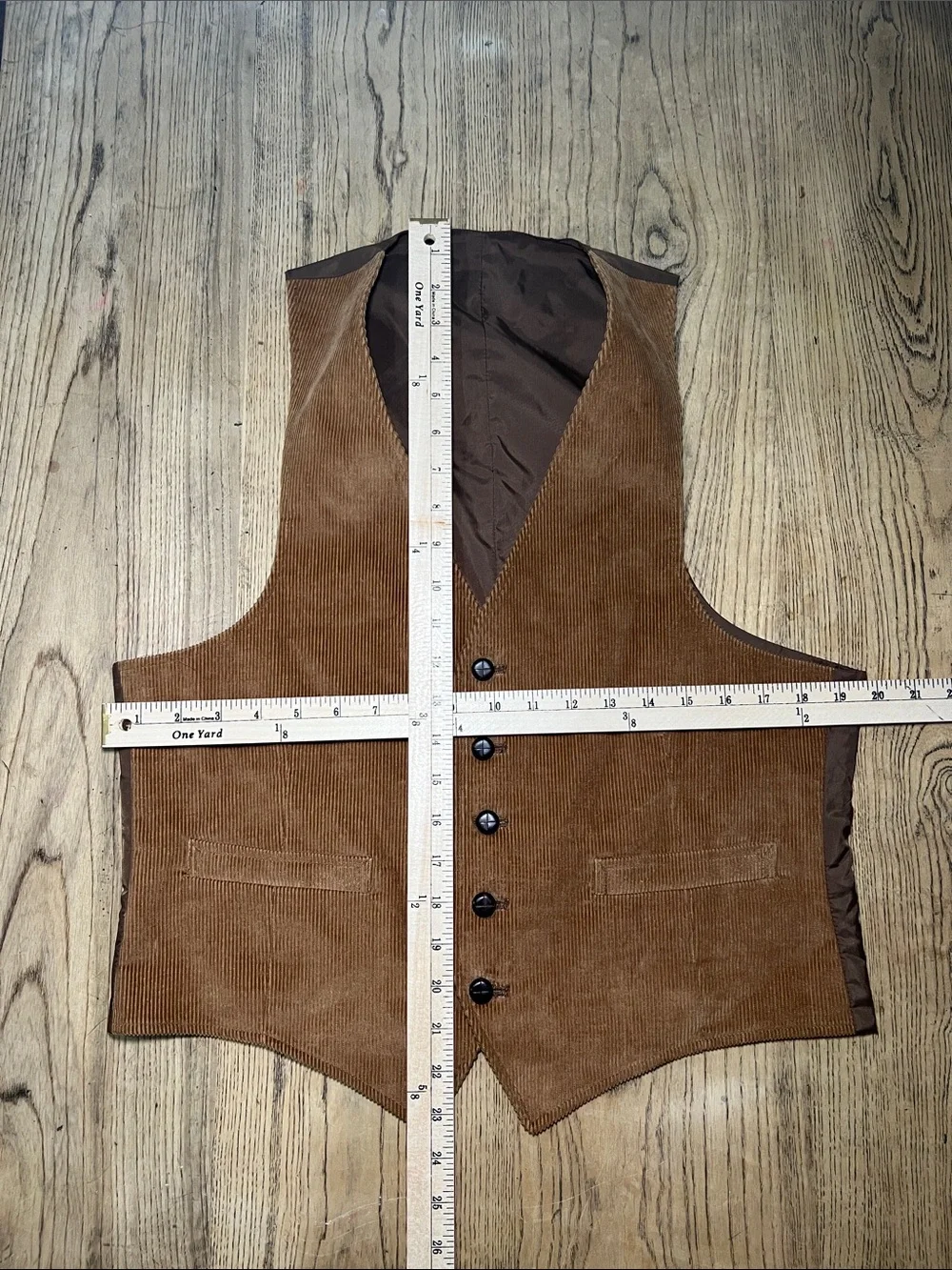 Men's Brown Corduroy Vest - Classic Tailored Style